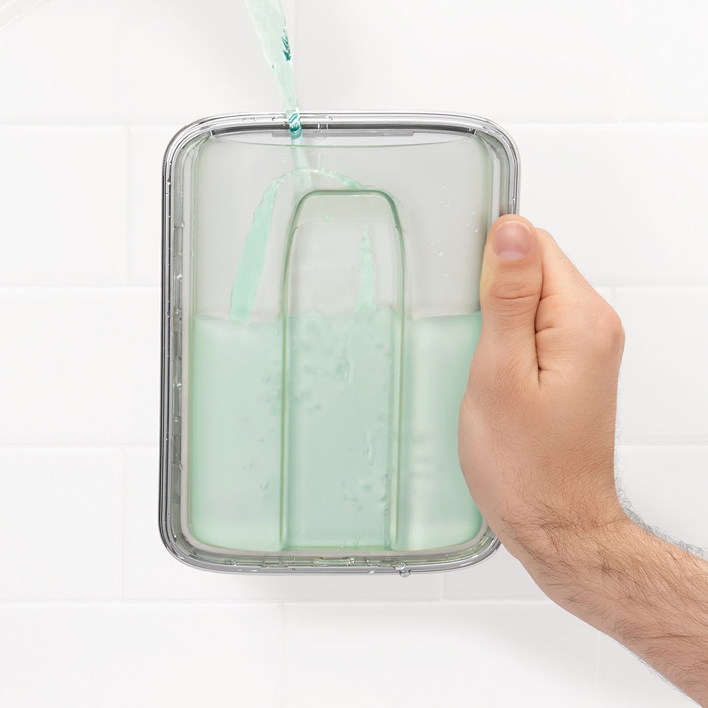 OXO Good Grips Fogless Shower Mirror, Chrome, 6.8" Length x 2.5" Width x 10" Height