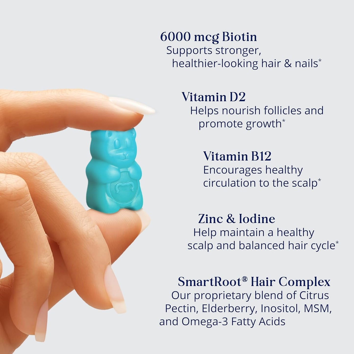 SugarBearPro Hair Vitamins - Extra Strength Biotin Gummies for Hair Growth | 1 Month Supply, Vegan & Kosher