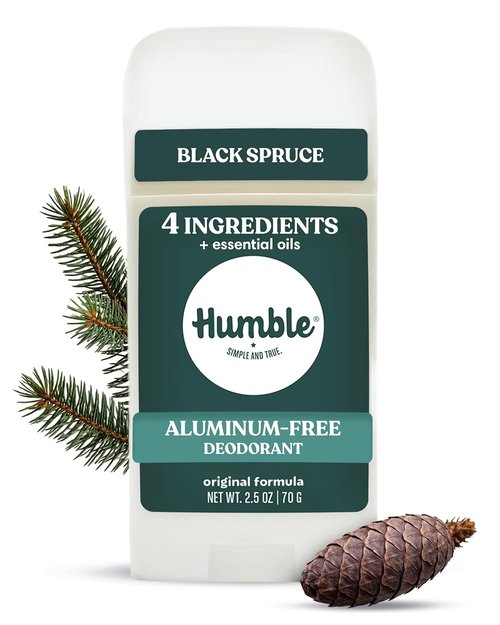 Humble Aluminum-Free Deodorant - Black Spruce Natural Stick for Long-Lasting Odor Control - 1 Pack