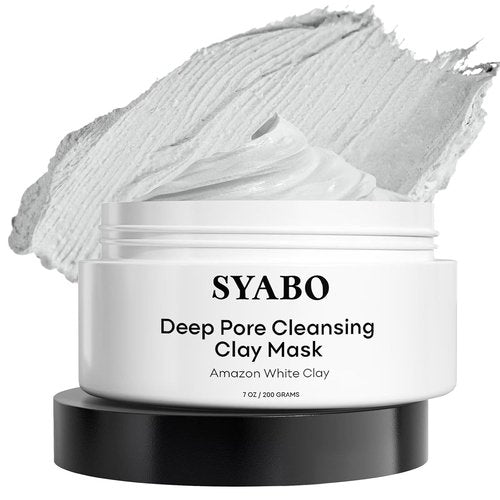 Amazonian White Clay Pore Mask - Refreshing Blackhead Remover for Face, 200ml (7.05 Fl Oz)