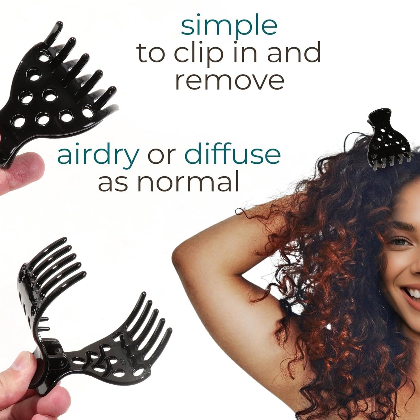 Skiennix Hair Volume Clips - Root Clips for Curly Hair & Thick Hair | Boost Bounce & Volume