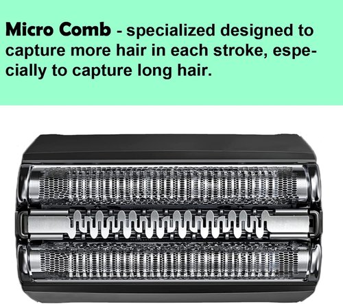 Braun 52B Series 5 Replacement Head - S5 Wet & Dry Foil and Cutter Set for 5190cc, 5090, 5020 (2 Count)