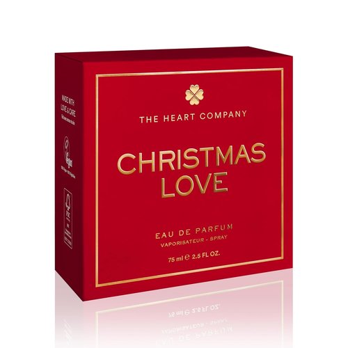CHRISTMAS LOVE Eau de Parfum – Limited Edition Holiday Perfume for Women – Vegan Fragrance with Sicilian Mandarin, Cinnamon & Vanilla – 75ml / 2.5oz Heart-Shaped Bottle