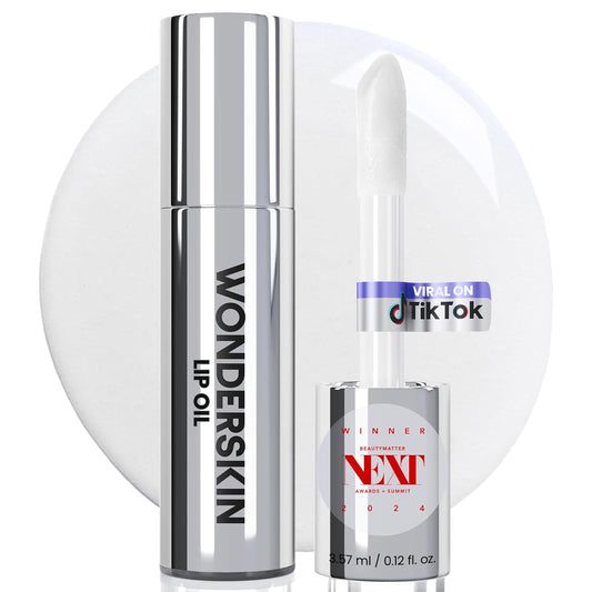 Wonderskin Lip Oil - Hydrating Lip Rehab Serum for Dry Lips | Natural, Vegan & Non-Sticky (Clear)
