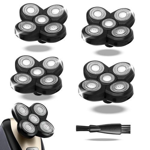 Freebirds Pro 5 Replacement Blades - Precision Shave Refills for Flexing Series Bald Head Shavers (Pack of 4)