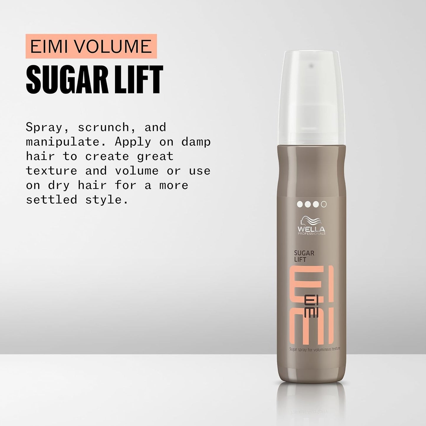Wella Professionals EIMI Sugar Lift Spray - Strong Hold Hair Styling Spray for Volume & Texture | 5.07 Fl Oz