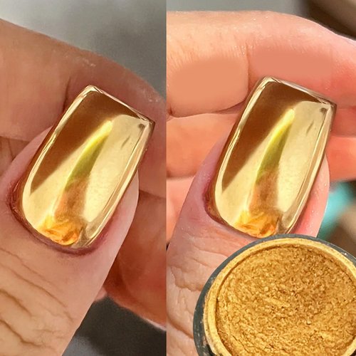 Silver Gold Nail Chrome Powder Set Mirror Design Effect Nail Glitters Pigment Dust Silver Gold Chrome Nail Powder Kit Accessories DIY