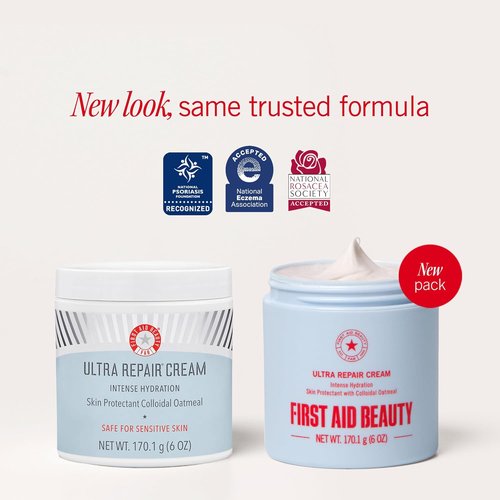 First Aid Beauty - Ultra Repair Cream | Intense Hydration with Colloidal Oatmeal, 6 oz