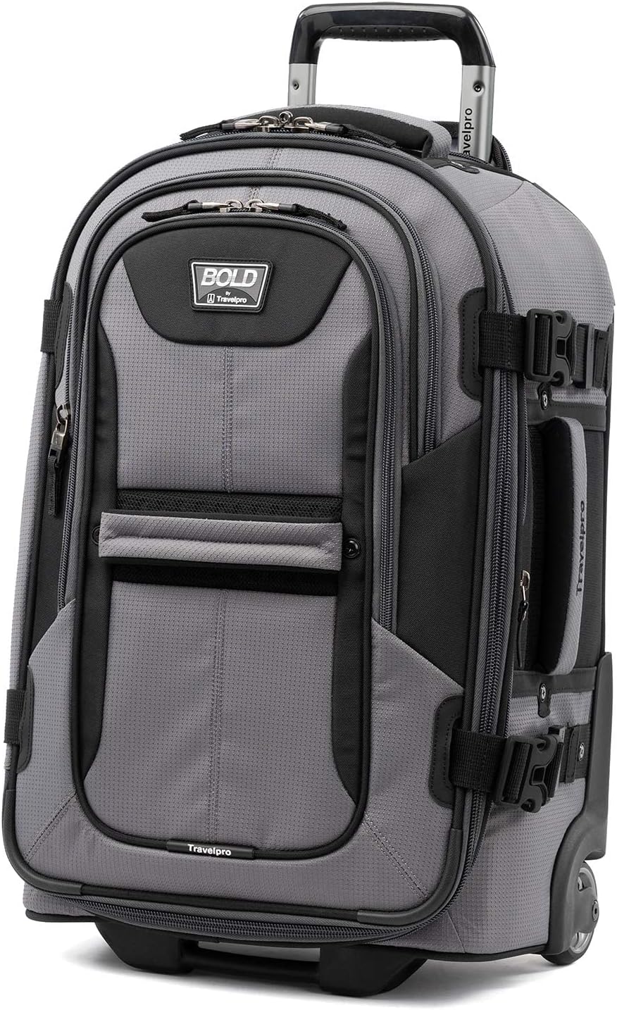 Travelpro Bold Softside Expandable Rollaboard Luggage Set - Grey/Black, 2-Piece (22"/28")