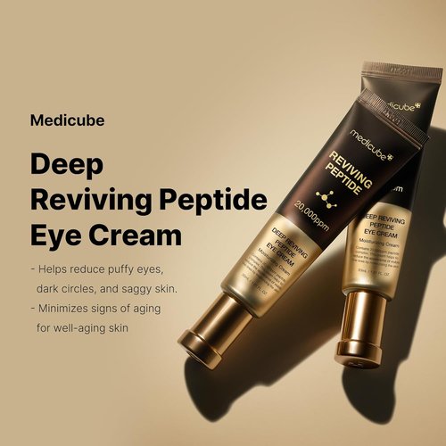 Medicube Eye Serum - Deep Reviving Peptide Treatment with Niacinamide & Squalane | Reduces Aging Signs, 1.01 fl. oz.