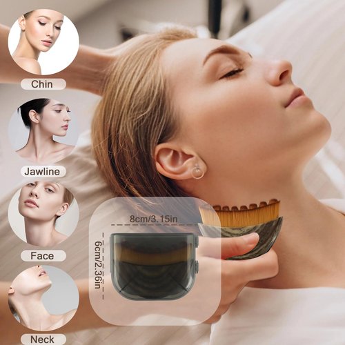 2PCS Lymphatic Contour Face Brush, Contour Face Brush Lymphatic Drainage Massager for Face, Ergonomically Designed to Fit The Skin Precisely and Relieve Fatigue