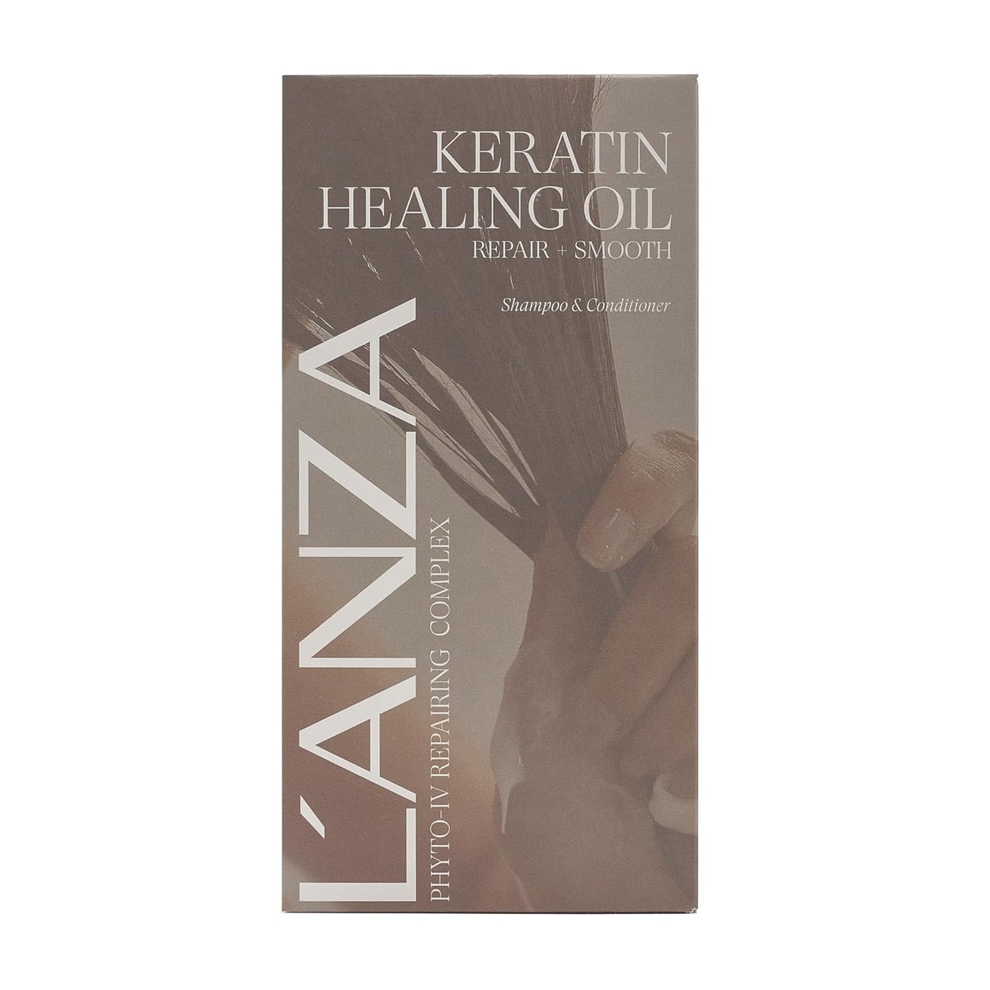 L'ANZA Keratin Healing Oil Shampoo & Conditioner Set - Moisturizing Care for Dry, Damaged Hair | Reduces Breakage & Adds Shine