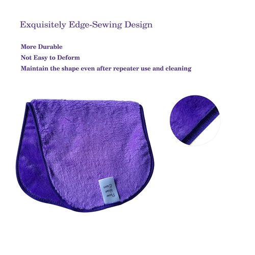 Makeup Eraser | Reusable Makeup Remover - Effortlessly Removes Waterproof Makeup with Just Water - Purple