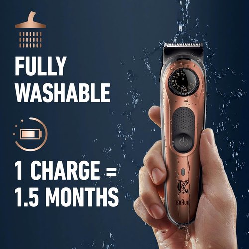 King C. Gillette Beard Trimmer PRO - 40 Length Settings, Cordless Design, Includes T-Blade & Accessories