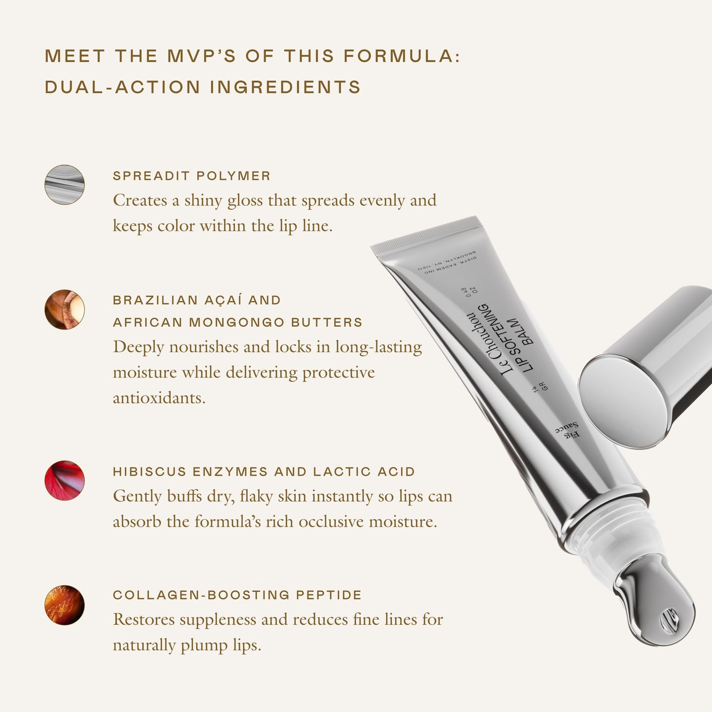 EADEM Le Chouchou Lip Softening Balm, Moisturizing Lip Gloss for Women, Lip Mask, Overnight Hydrating Luxury Lip Balm, 0.5 oz, Fig Sauce