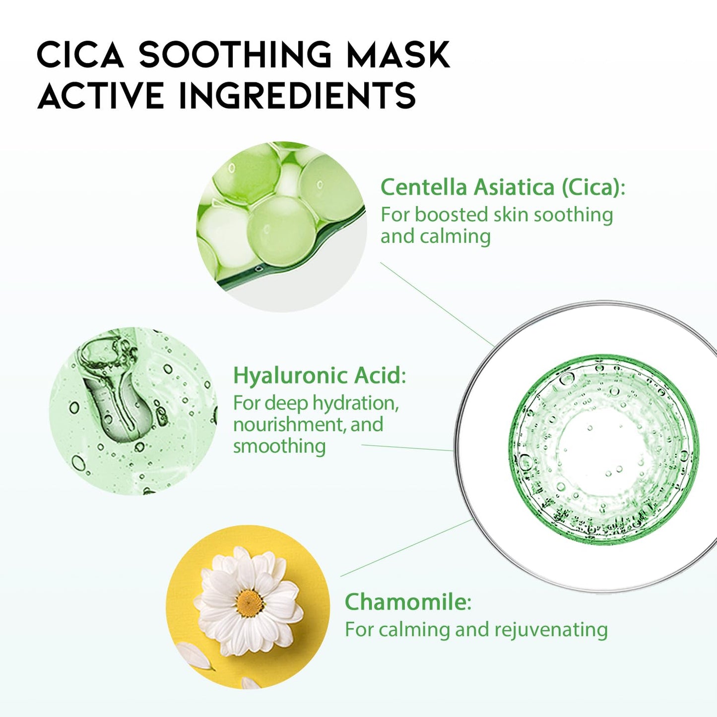 Skiennix Hydrating Sheet Mask Variety Pack - Korean Vegan Facial Masks for All Skin Types | 5 Count