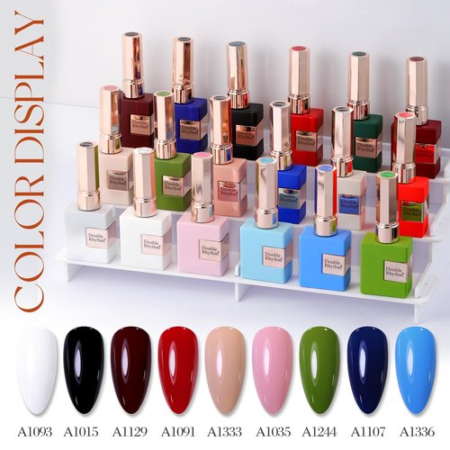 Double Rhythm 0.5Oz Gel Polish Pure Sheer Same Color Same Bottle Soak Off 15ML Gel Polish Manicure Salon Nail Art DIY at Home for Women (Pumpkin Orange-A1100)