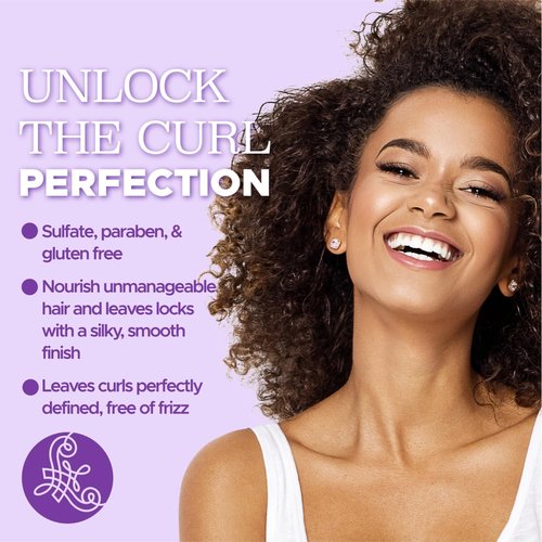 Luseta Curly Hair Shampoo and Conditioner Set with Coconut Oil, Unlimited Bounce and Definition for wavy and Coily hair, Reduce Frizz and Repair Dry Hair, for All Curl Types Sulfate Free 16.9Fl oz×2