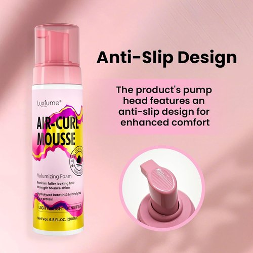 Air-Curl Mousse - Volumizing Mousse for Curly Hair, Strengthens Waves & Adds Shine, 6.8 Fl Oz