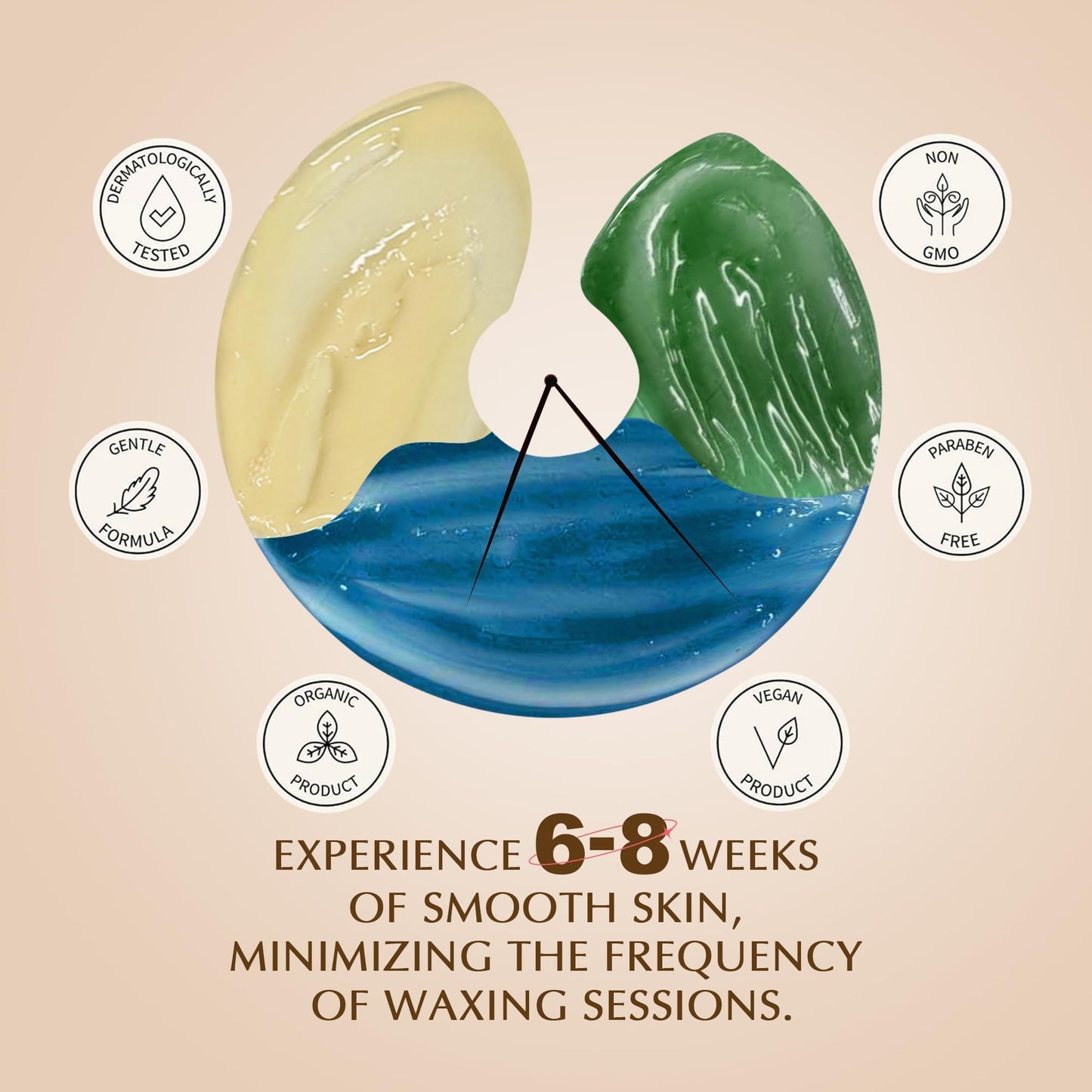 GIRLEARLE Premium Digital Waxing Kit for Women and Men, Wax Warmer Hair Removal at Home with Wax Beads & Silicone Pot, Target Different Types of Sensitive Skin Brazilian Bikini, Facial, Leg, Full body