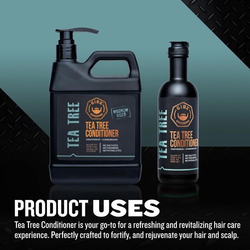 Gibs Grooming Tea Tree Shampoo & Conditioner Combo - Refreshing Clean for All Hair Types
