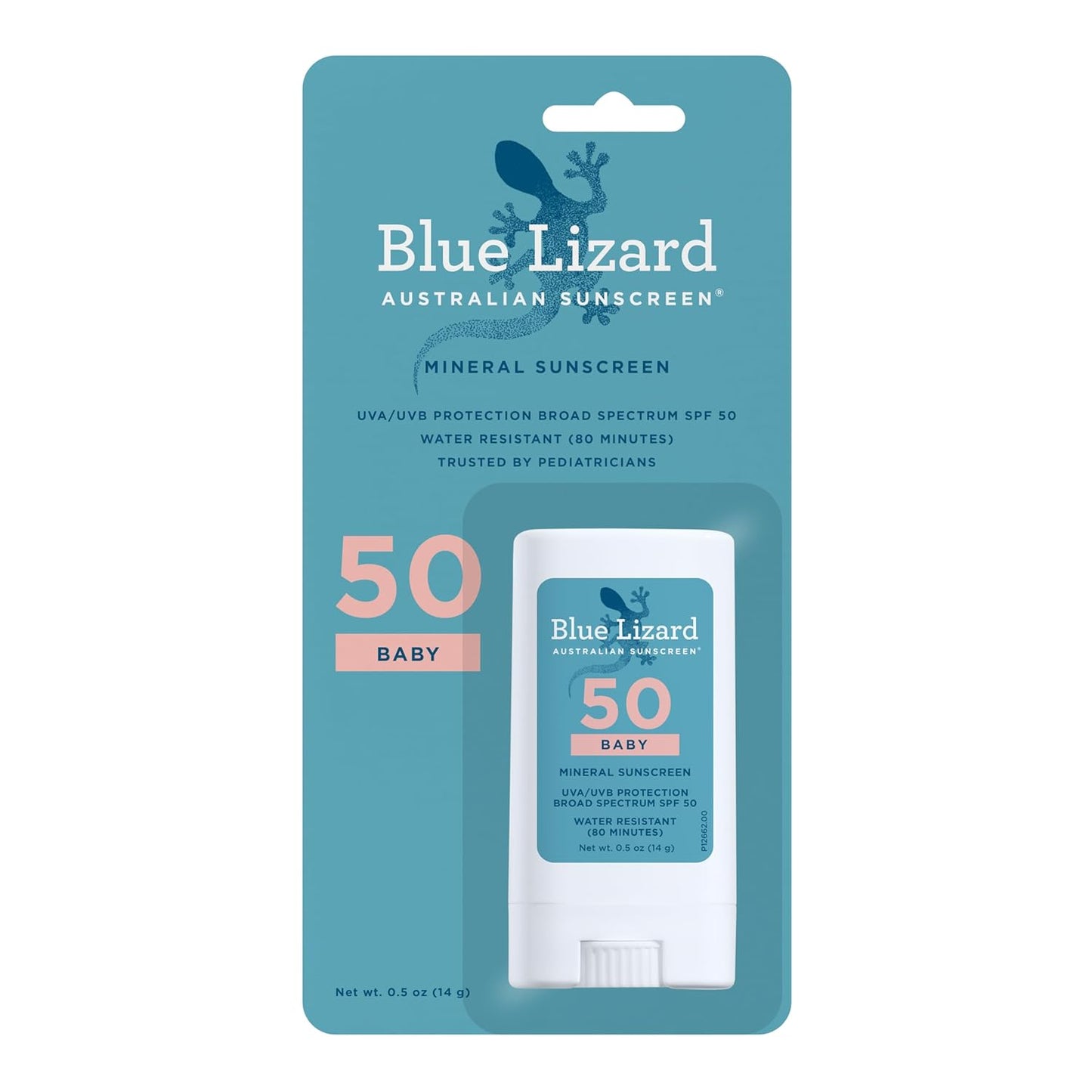 Blue Lizard BABY Mineral Sunscreen Stick - SPF 50+ Zinc Oxide, Water Resistant, Fragrance-Free | 0.5 oz