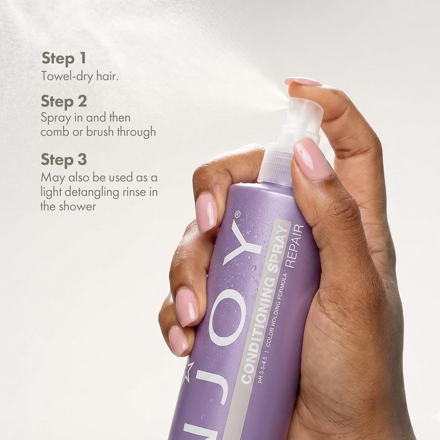 **Enjoy Conditioning Spray - Leave-In Detangler & Hydrating Mist for All Hair Types | 10.1 Fl Oz, Frizz Control & Strengthening**