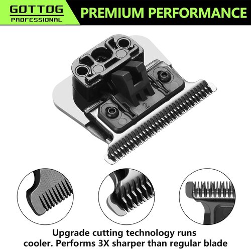 GOTTOG Replacement Blades for FX787 & FX726 Trimmers - Zero-Gapped, Black DLC 3.0 Blades