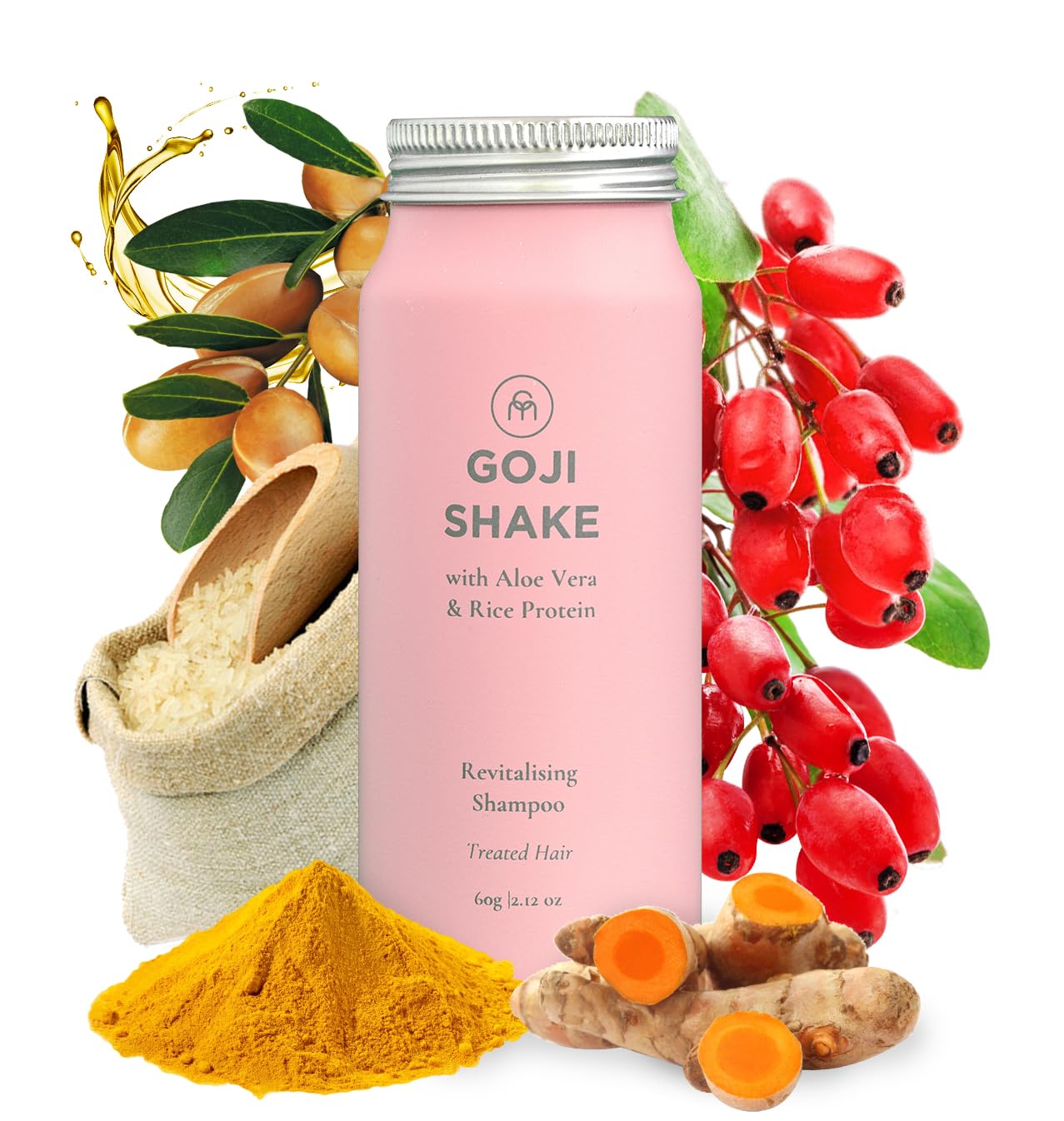 COCONUT MATTER Goji Shake Shampoo Concentrate Color-Safe for Vibrant Healthier Hair & Scalp, Add water to lather, 60 Washes, All-natural | Antioxidant-rich | Sulfate-free | TSA-compliant