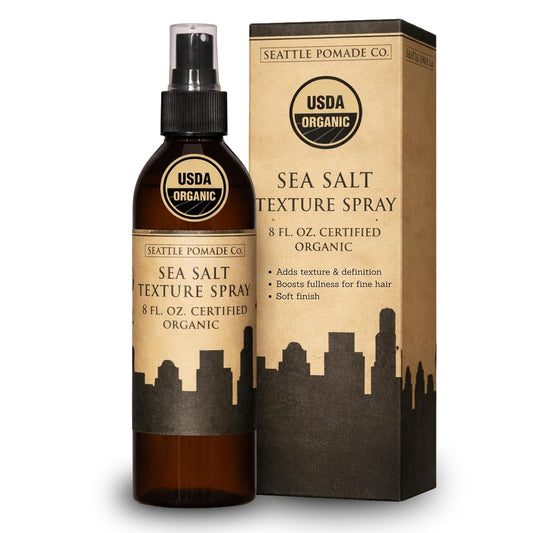 Seattle Pomade Co. Organic Sea Salt Spray - Natural Non-GMO & Vegan Hair Styling | 8 fl oz