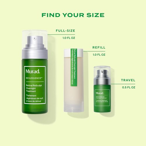 Murad Retinal ReSculpt Overnight Treatment - Advanced Face and Neck Serum with Encapsulated Retinal, Kangaroo Paw, Olive, & Oat Smooths Deep Wrinkles and Crepey Skin, & Lifts Sagging Skin