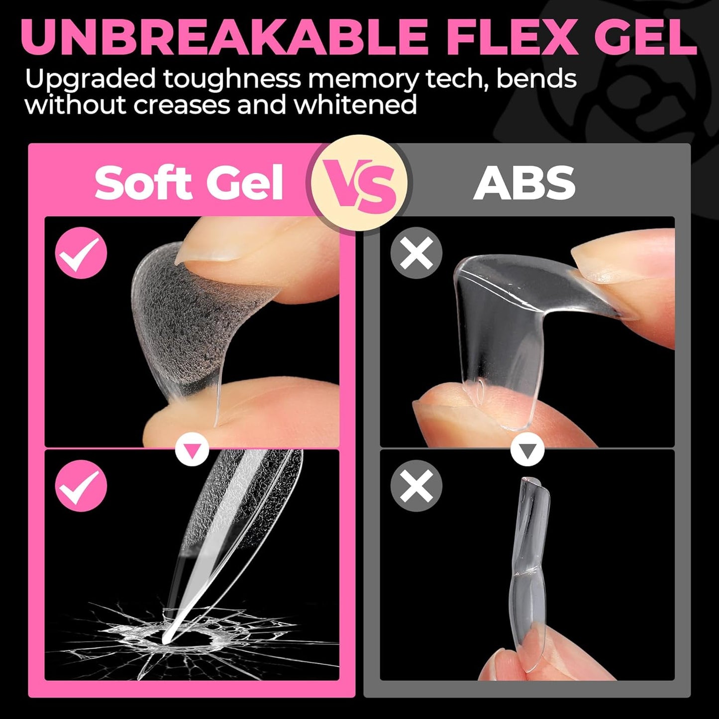 UNA GELLA Gel Nail Glue, Solid Nails Gl ue Gel 40g Lamp Curing Needed Soak Off G LUE Strong Nail G LUE G el for Acrylic Fake Nails Tips Extension Press On Nails for Gelly Tips