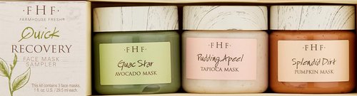 FarmHouse Fresh Quick Recovery Face Mask Sampler - Revitalize Skin | 3 Count Set