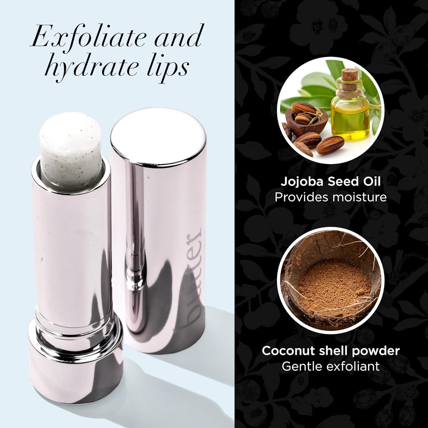 butter LONDON Lippy Lip Scrub Stick - 100% Natural Sugar Exfoliator for Nourished, Hydrated Lips