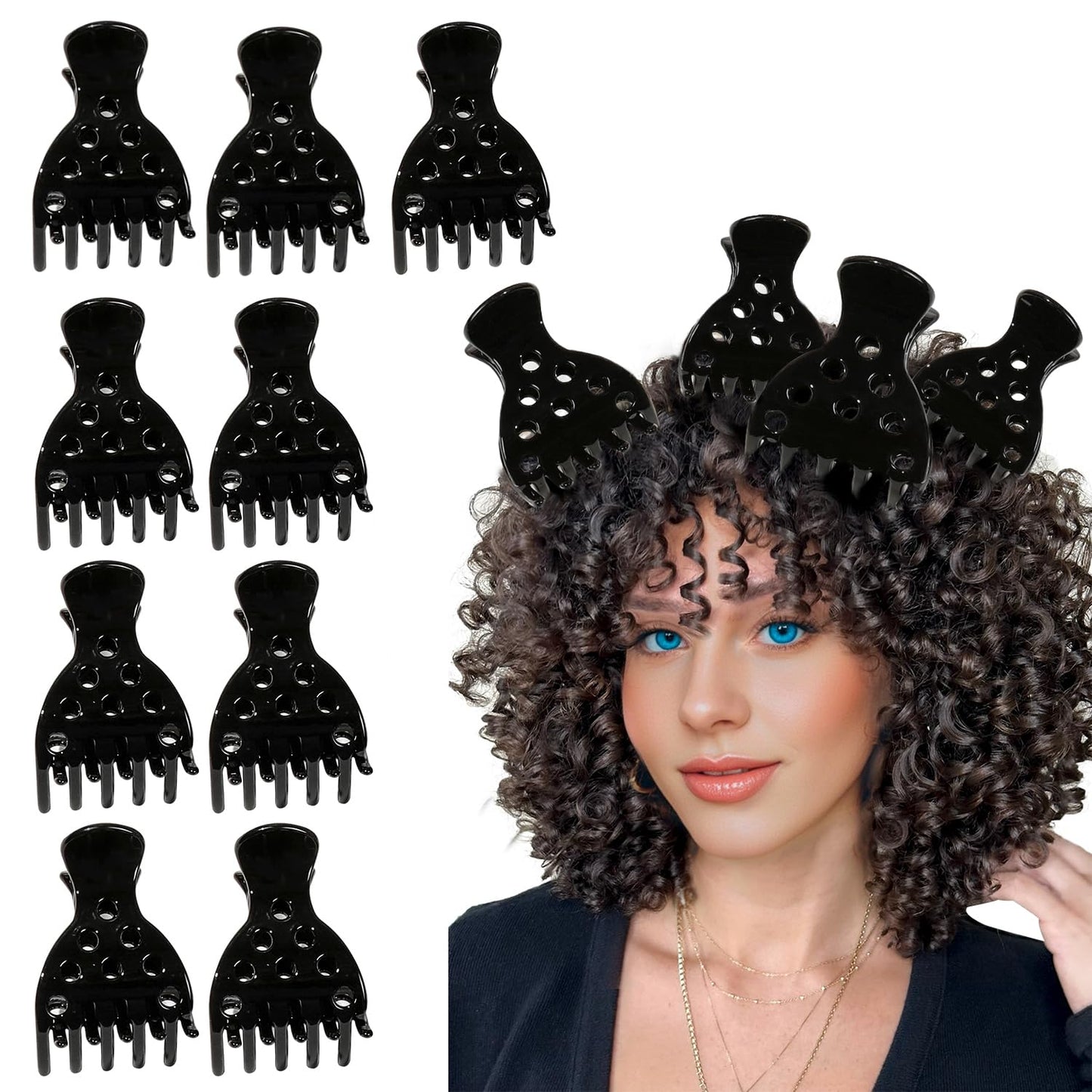 Skiennix Hair Volume Clips - Root Clips for Curly Hair & Thick Hair | Boost Bounce & Volume