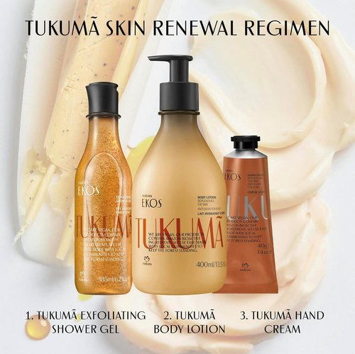 Natura Ekos Tukumã Exfoliating Shower Gel - Replenishing Formula | 185ml Size