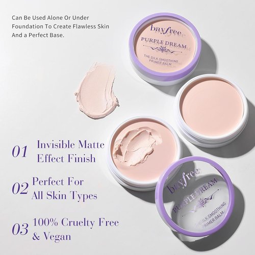 Bayfree Silk Smoothing Primer Balm - Poreless Formula for Smooth, Flawless Skin | 0.35 oz