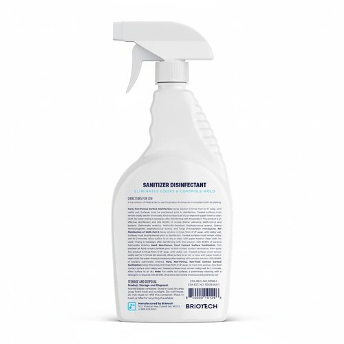 BRIOTECH Sanitizer Disinfectant Hypochlorous Spray, Kill 99.99% of Viruses & Bacteria, Control Mold, Eliminate Odor, Gentle for Nursery & Play Rooms, Food Contact Surface Sanitizer, 32 fl oz