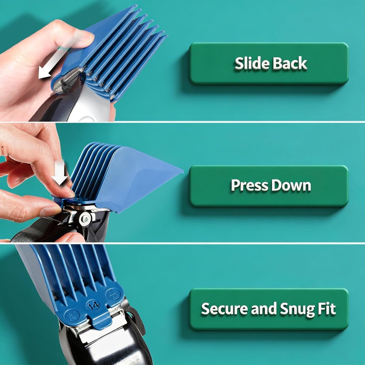 Wahl Clipper Guards - Color-Coded Sizes 1.25" & 1.5" - Compatible with Most Wahl Clippers