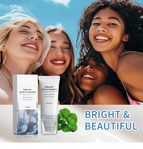 2 Pcs Centella Sunscreen SPF 50, Centella Water-Fit Sun Serum, Long-Lasting Protection, Nourishing Skin Protection and UV Defens.