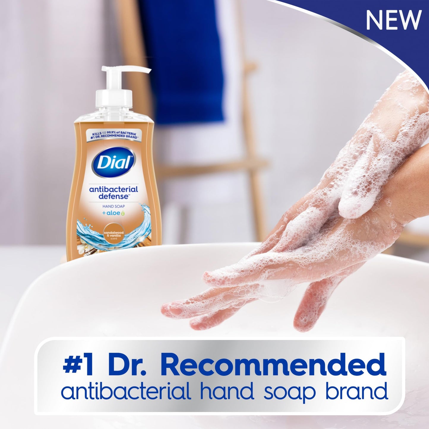 Dial Antibacterial Liquid Hand Soap, Spring Water, 11 fl oz (Pack of 4)