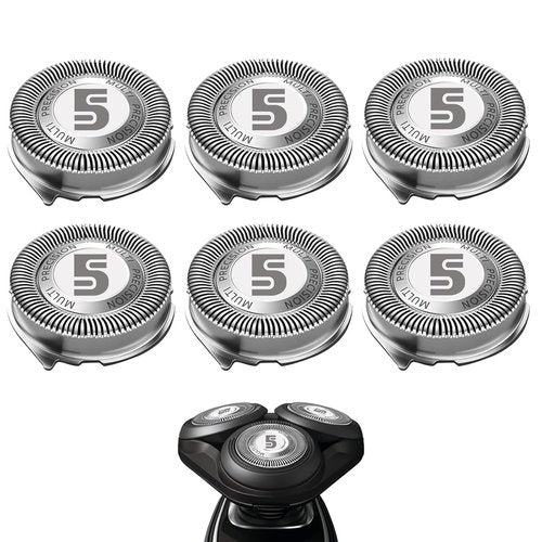 Philips Norelco SH50 Replacement Heads - 6 Pack Compatible Blades for Series 5000 Shaver