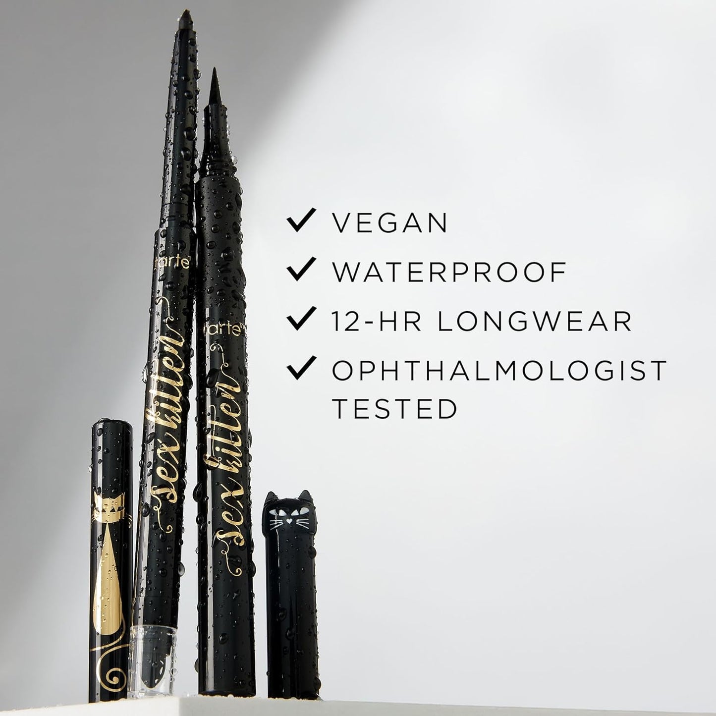 Tarte Sex Kitten Liner - Black Eyeliner Pen with Mineral Pigments for Bold, Nourished Lashes | Waterproof, Vegan, Easy to Apply