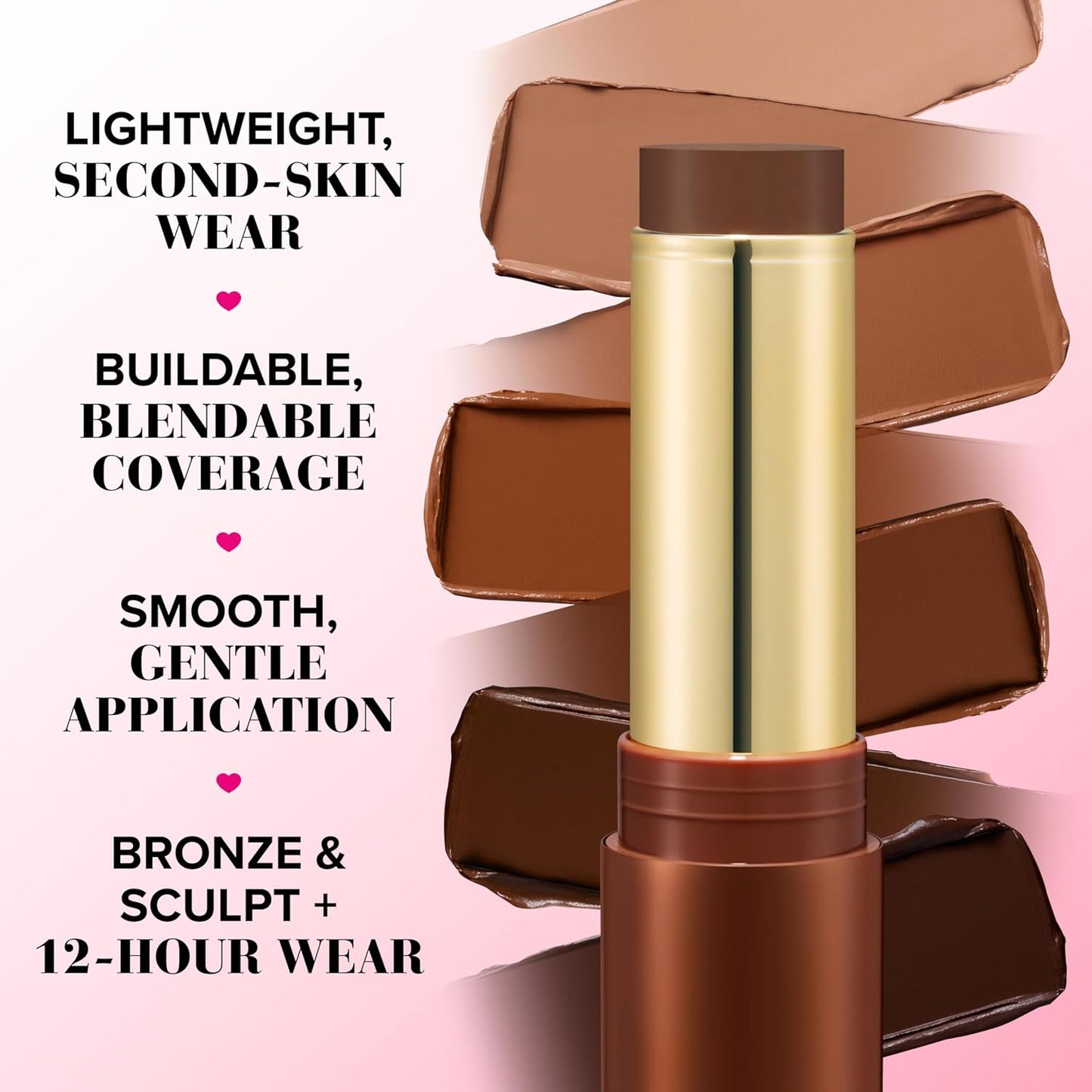 Too Faced Chocolate Soleil Bronzing & Sculpting Stick - Multi-Use Cream Contour, Lightweight Satin Finish, 0.28 Ounce