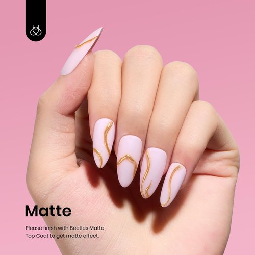 Beetles Pink Gel Polish - Barely Pink 15ML/0.51Fl Oz, Light Pink Gel Nail Polish, Soak Off UV LED Lamp Nail Art, Long-Lasting Manicure Salon DIY Home Easter Spring Nails