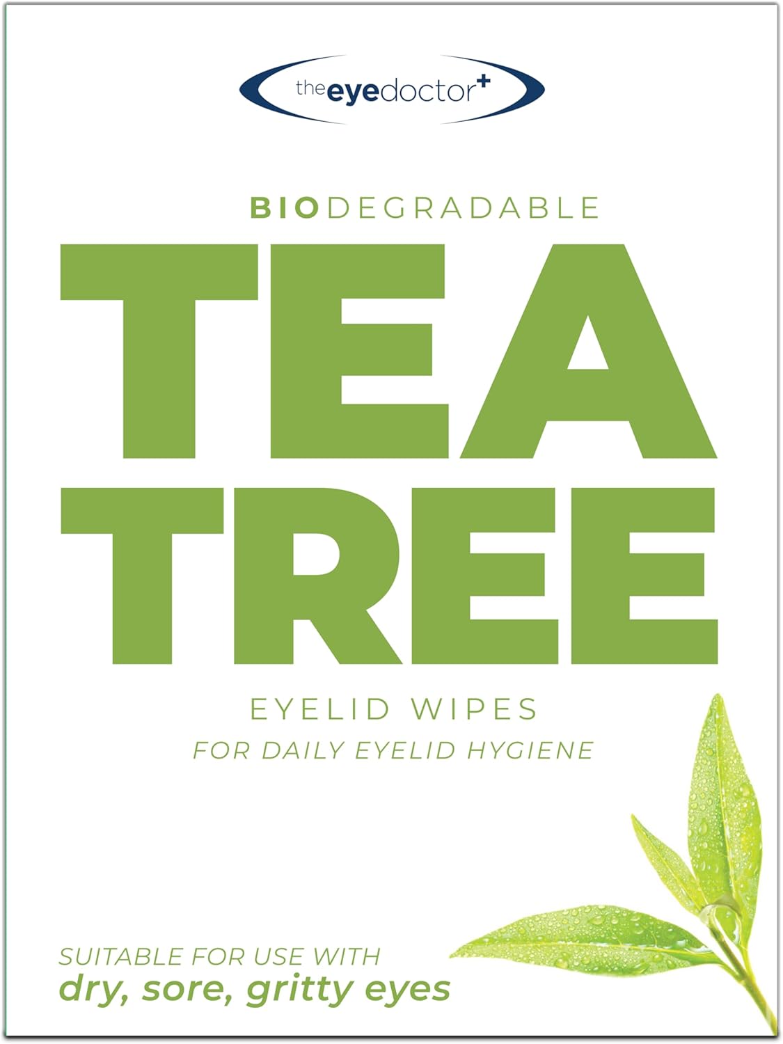 The Eye Doctor Tea Tree Oil Eyelid Wipes - 40 Single-Use Wipes for Daily Eye Care - Soothing & Refreshing Cleanser