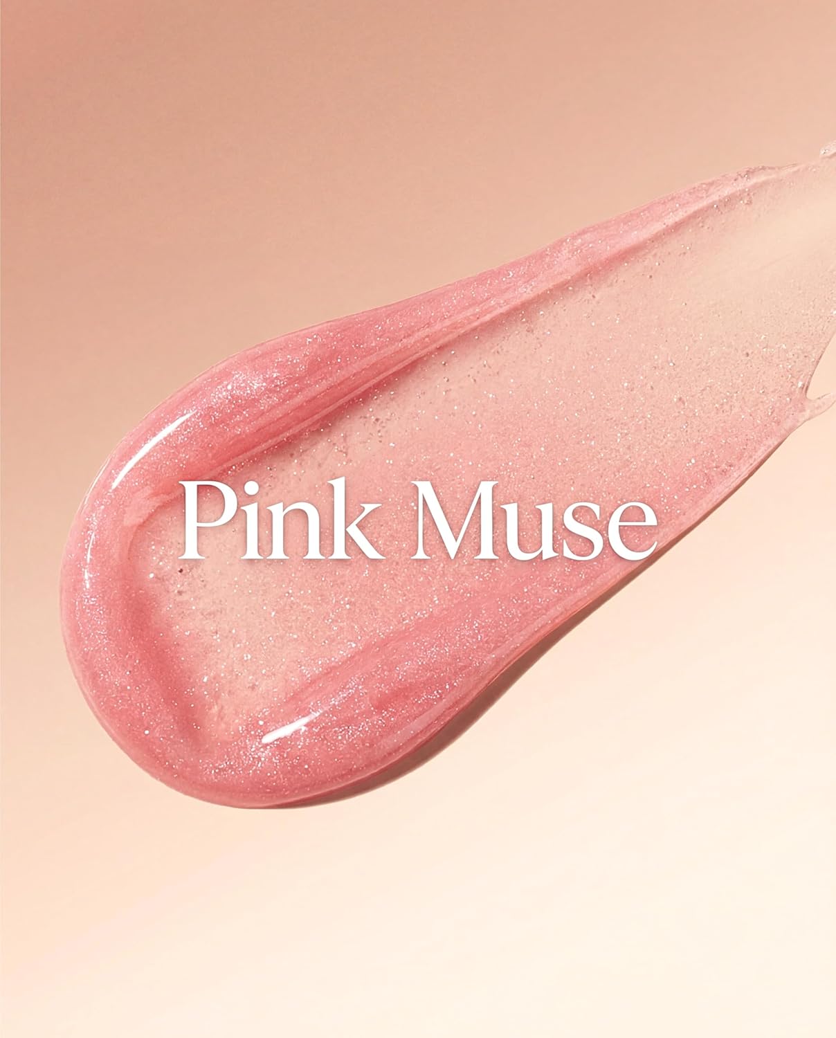 Skiennix Vegan Collagen Lip Glaze Balm - Pink Muse Full-Size Silky Sheer Gloss for Hydrating Shine | Sulfate & Paraben Free
