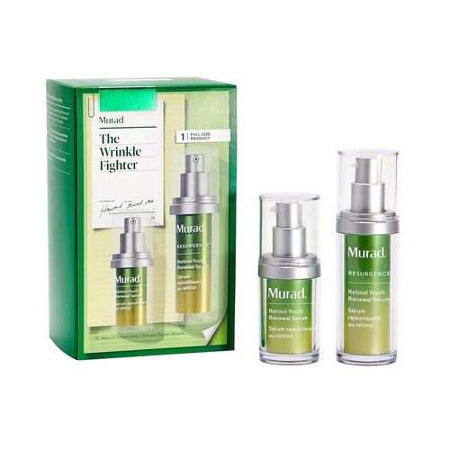 Murad The Wrinkle Fighter | Retinol Youth Renewal Kit - Fast-Acting Anti-Aging Serum (Full + Travel Size)