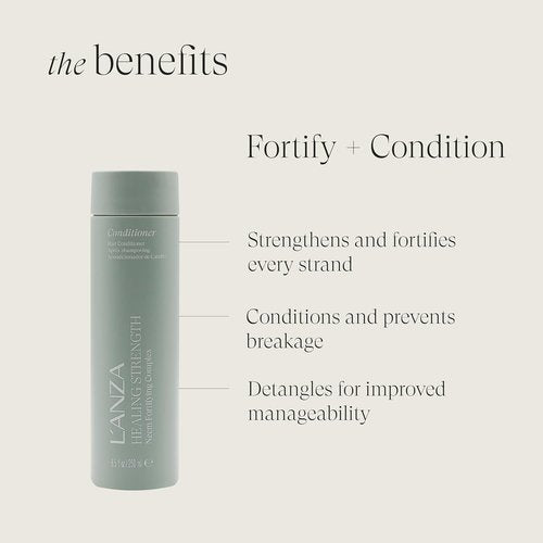 L'ANZA Healing Strength Conditioner - Strengthens & Repairs Damaged Hair | Moisturizes, Detangles, Color Safe