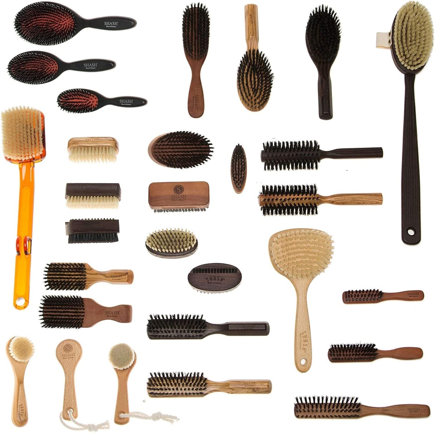 SHASH Since 1869 Exfoliating Face Brush - Sustainable Scrub Cleansing Brush for Glowing Skin | Medium Horse Hair Bristle
